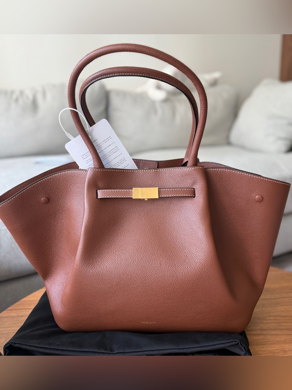 NWT DeMellier The New York Grain Leather Tote Bag